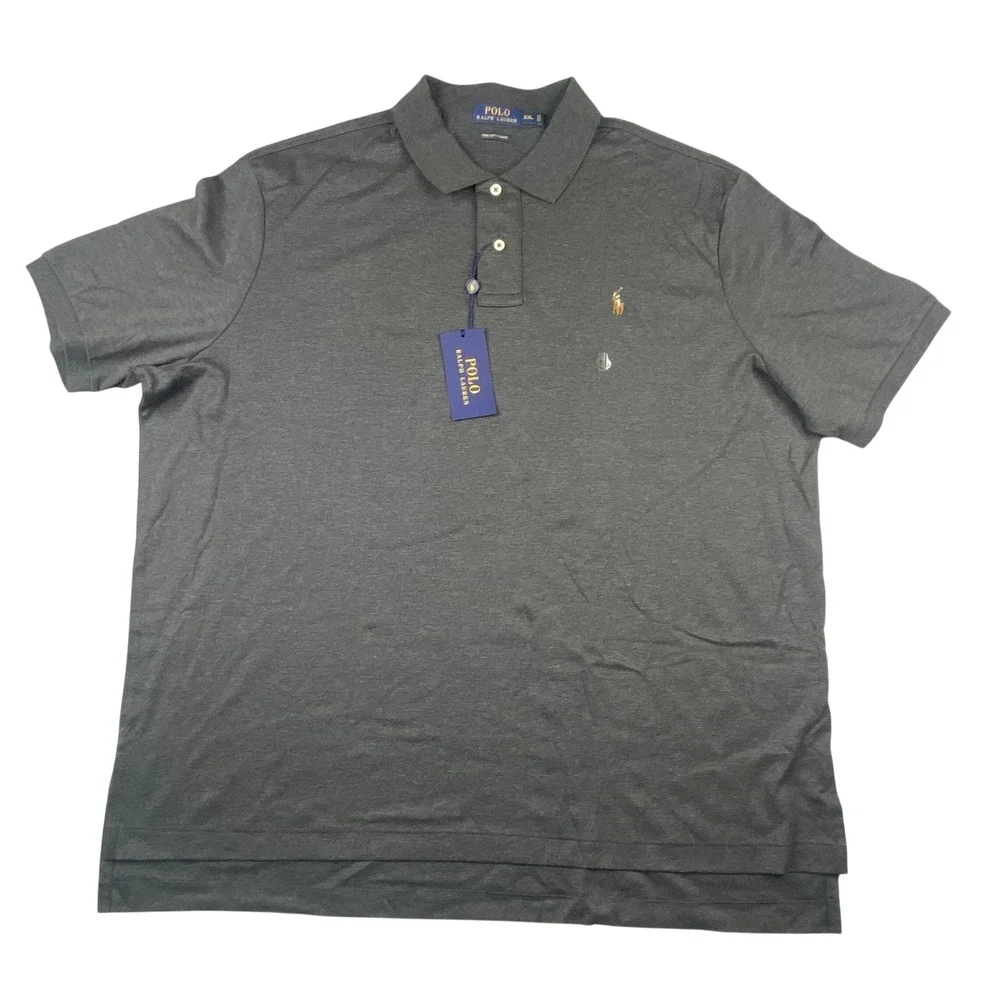 Polo Ralph Lauren Mens Pima Soft Touch Polo Shirt Avery Grey XXL NEW NWT